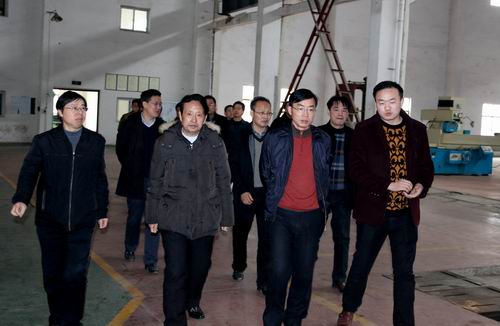 临湘市委书记黄俊钧一行到万象城（中国）公司立体停车设备考察调研 